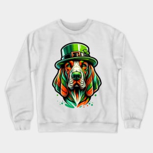 Bracco Italiano Enjoys Saint Patrick's Day Celebration Crewneck Sweatshirt